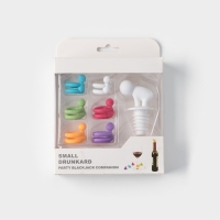 Набор насадок для бокалов &laquo;Ребятки&raquo;, в комплекте с пробкой