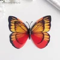 Магнит пластик под ткань "Бабочки двойные крылья, блеск" МИКС 12х9,5 см