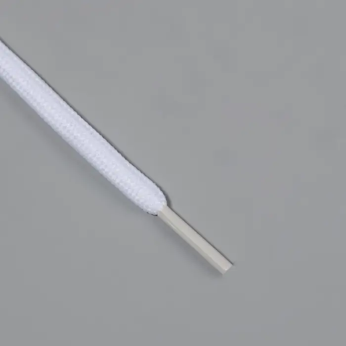 Шнурки для обуви, пара, круглые, d=5 мм, 90 см, белые