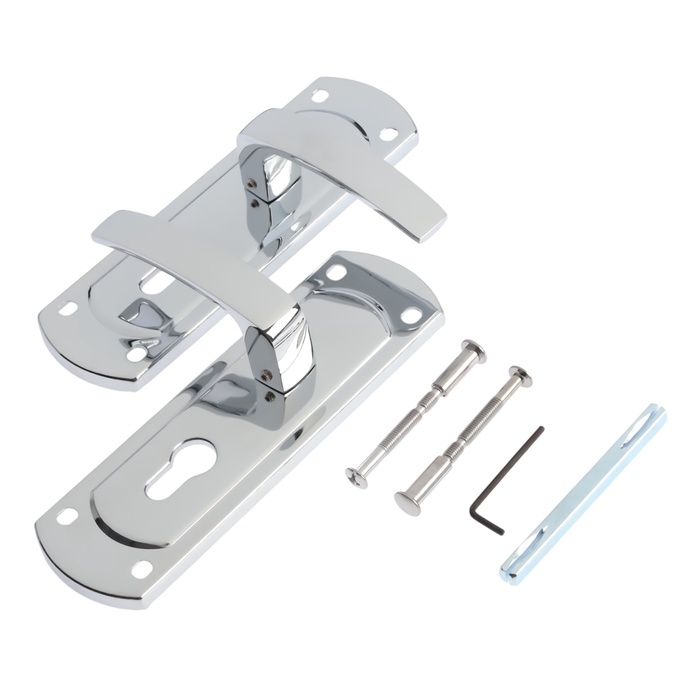 Ручки на планке LOCKLAND 002, м/о 55 мм, цвет хром