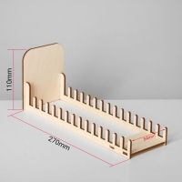Подставка под открытки 15 ячеек, 8,4&times;27&times;11 см, толщина 3 мм, цвет бежевый