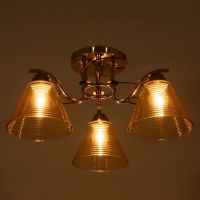 Люстра "Кольцо" 3х40Вт Е27 золото 48х48х24см