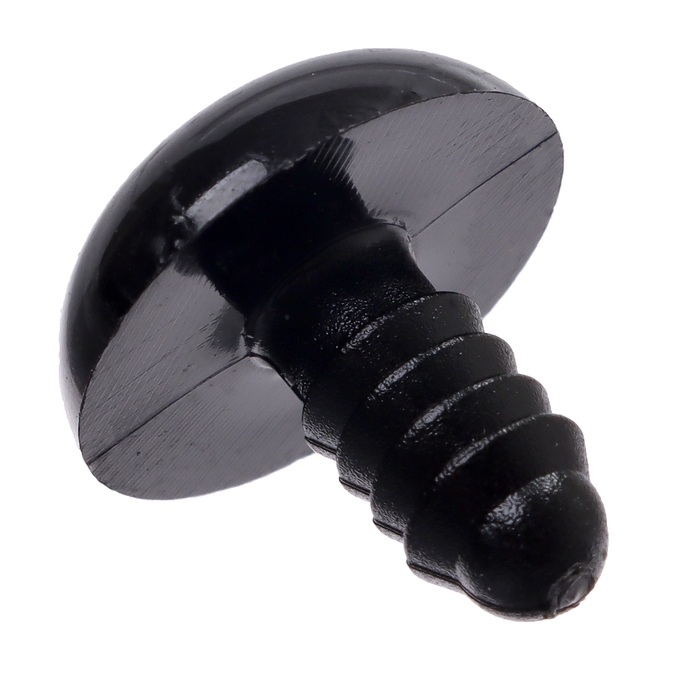 Глаза винтовые с заглушками, набор 20 шт., размер 1 шт. &mdash; 1,6 см, цвет чёрный