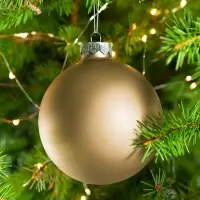 Елочный шар Finery Matt, 10 см, матовый золотистый