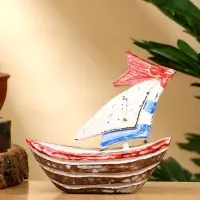 Сувенир "Кораблик" дерево 14х5х14 см