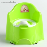 Горшок детский антискользящий &laquo;Комфорт&raquo; с крышкой, съёмная чаша, цвет салатовый