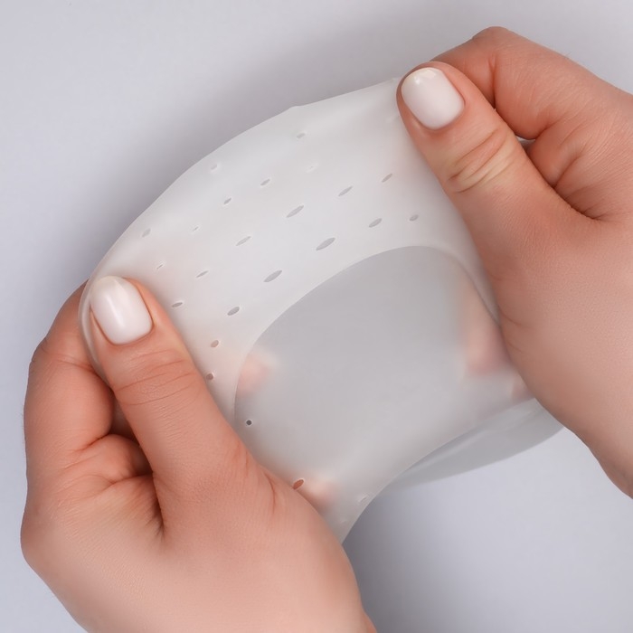 Носочки для педикюра, силиконовые, 20 &times; 10 см, цвет белый