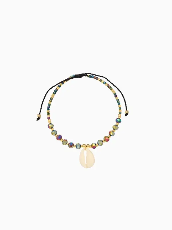 Браслет "Лила" длина 16 см, цв. разноцветный, перламутр