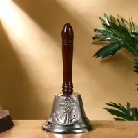 Колокольчик "Якорь" алюминий, с деревянной ручкой 12х12х24 см