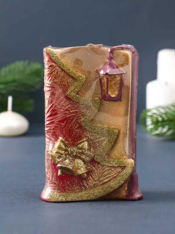 Свеча фигурная Свеча фигурная "Рождественская" 7,5х4х12 см, цв. золотой