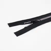 Молния &laquo;Трактор&raquo;, №5, разъёмная, замок автомат, 70 см, чёрная, белая, красная