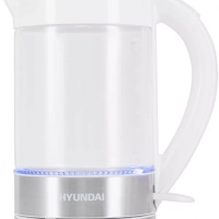 Чайник HYK-G9990 1,5л 2000Вт белый (стекло)