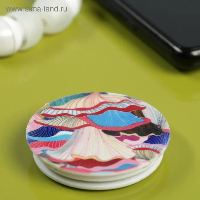 Держатель-подставка попсокет для телефона Luazon, рисунок МИКС