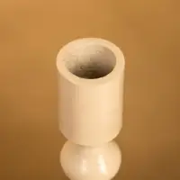 Подсвечник "Кремовый" 10х10х31 см, алюминий