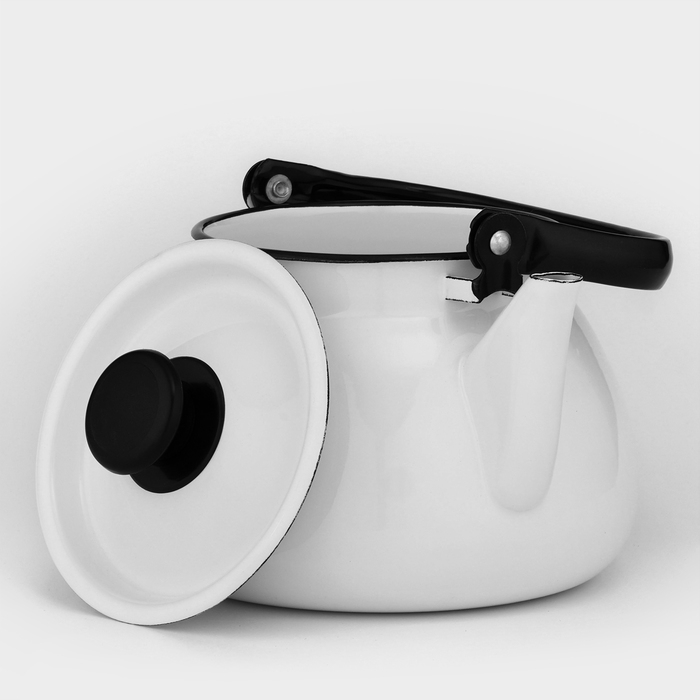 Чайник сферический без деколи, 3 л, индукция, цвет белый