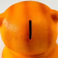 Копилка "Кот Дзен" рыжий, 16х14х14,5 см