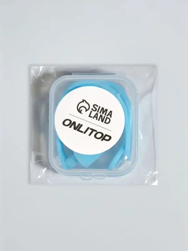 Беруши, 10&times;1.3 см, в футляре, пара, силиконовые, голубой