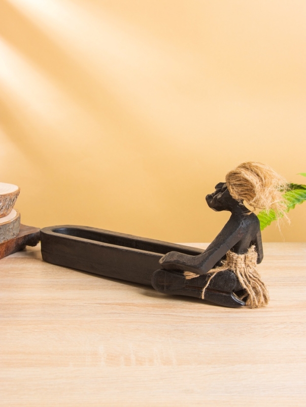 Сувенир &laquo;Абориген с корытом&raquo;, 30&times;10&times;13 +-/- 1 см, дерево