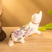 Сувенир &laquo;Котик в цветах&raquo;, 13&times;3&times;9 см, дерево, белый