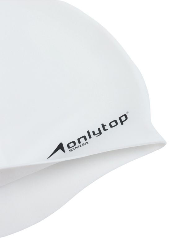 Шапочка для плавания силиконовая 56 гр, цвет белый