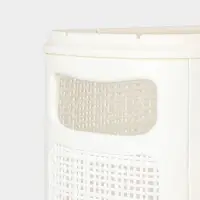 Плетёная корзина для белья с крышкой "Лён" 60л 43&times;20&times;80см, цвет белый