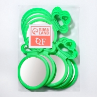 Зеркало настольное - подвесное &laquo;Круг&raquo;, d зеркальной поверхности 9,5 см, цвет зелёный