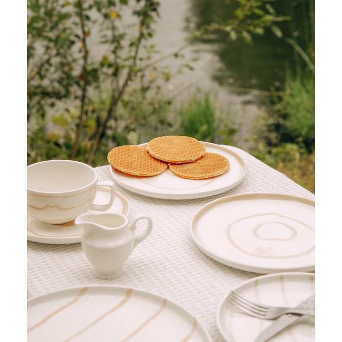 Набор тарелок фарфоровых SL Home &laquo;Гато&raquo;, d=20 см, цвет белый