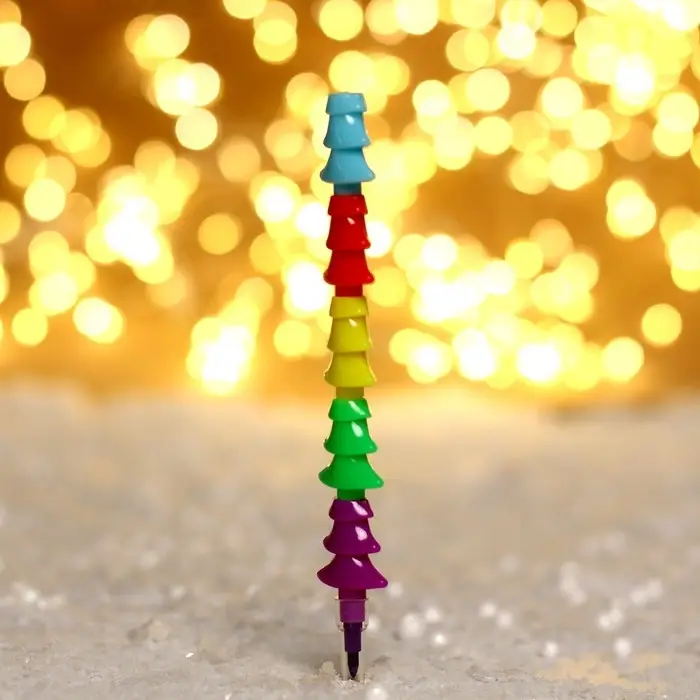 Карандаш восковой &laquo;Елочка&raquo; 5 цветов