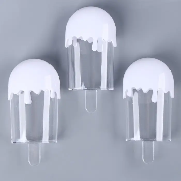 Основа для творчества и декорирования &laquo;Мороженое&raquo;, набор 3 шт., размер 1 шт. &mdash; 5,5 &times; 11 &times; 3 см, объём &mdash; 50 мл