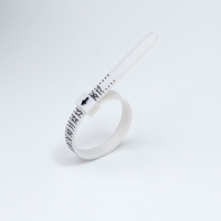 Набор для измерения размера кольца &laquo;Кольцемер-лента, лист&raquo; , 11,5&times;0,8&times;0,8 см, цвет белый