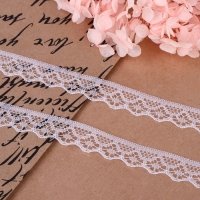 Кружево капроновое, 15 мм &times; 10 &plusmn; 1 м, цвет белый №1