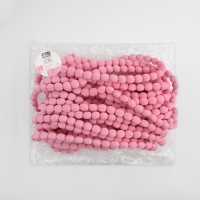 Тесьма декоративная с помпонами, 7 мм, 9,1 &plusmn; 0,5 м, цвет пудровый