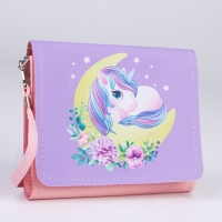 Детская сумочка &laquo;Единорожка&raquo;, отд на клапане, 15х12см