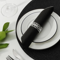 Кольцо для салфеток &laquo;Венок&raquo;, 4,5&times;2 см, цвет серебряный