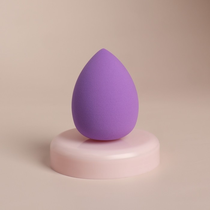 Спонж для макияжа в футляре &laquo;Капля&raquo;, 6 &times; 4 см, увеличивается при намокании, цвет МИКС