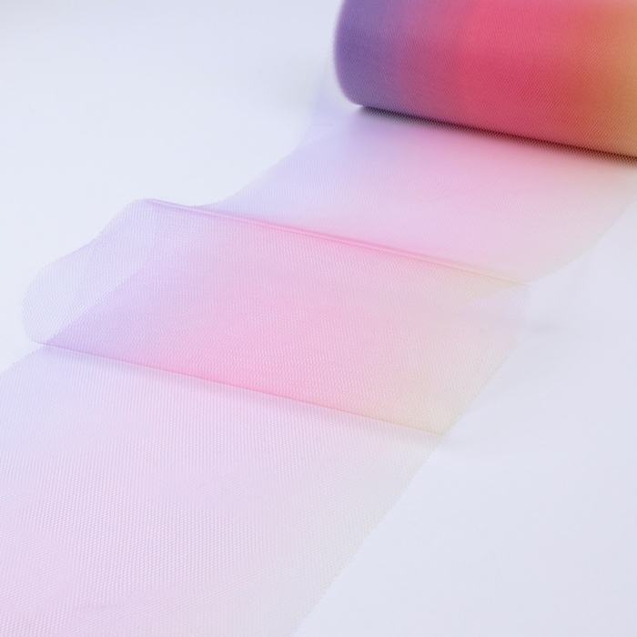 Фатин, 15 см, 11 &plusmn; 1 г/кв.м, 23 &plusmn;1 м, цвет розово-фиолетовый градиент №8