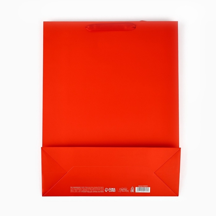 Пакет подарочный новогодний ламинированный &laquo;С Новым годом&raquo;, глиттер, L 31 х 40 х 11.5 см, Новый год