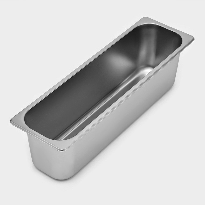 Гастроемкость 2/4 из нержавеющей стали, 150 мм, 53&times;16,4&times;15 см, толщина 0,8 мм