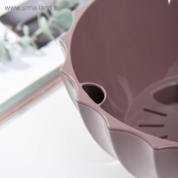 Кашпо для цветов с автополивом &laquo;Ракушка&raquo;, 2,4 л, d=22см, h=10,5 см, цвет мокко