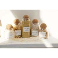 Банка стеклянная для хранения сыпучих продуктов &laquo;Эко. Шар&raquo;, 800 мл, 9&times;18,5 см, с пробковой крышкой