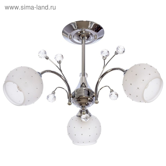 Люстра "Берта" 3х40Вт E27 хром 60х60х36 см.