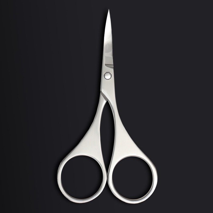 Ножницы маникюрные &laquo;Premium&raquo;, загнутые, 9 см, на блистере, цвет серебристый