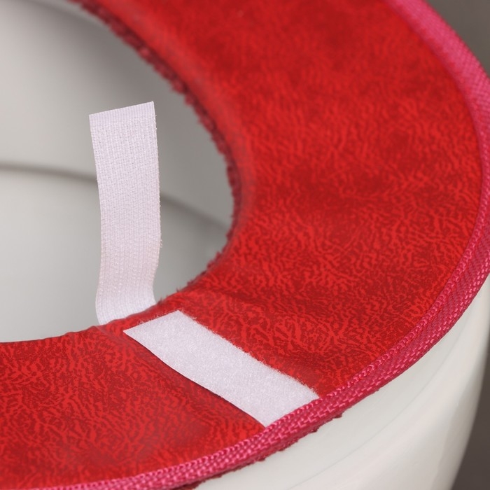 Чехол на сиденье для унитаза на липучках Доляна &laquo;Плюш&raquo;, 34&times;40 см, цвет МИКС