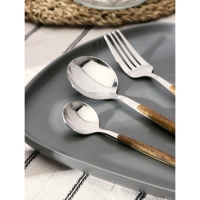 Столовые приборы из нержавеющей стали Magistro &laquo;Древо&raquo;, 4 предмета, цвет металла серебряный