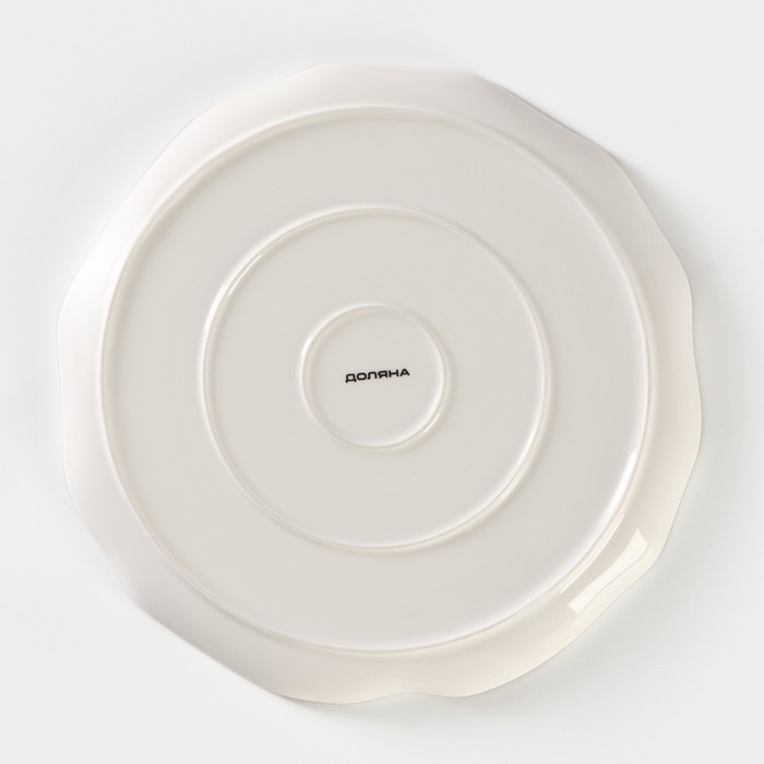 Тарелка фарфоровая обеденная Доляна &laquo;Млечный путь&raquo;, d=25 см, цвет белый в крапинку