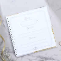 Книга пожеланий на свадьбу &laquo;Обручальные кольца&raquo;, на пружине.