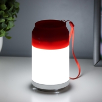 Ночник "Фоси" LED 5 режимов от батареек 3хААА бело-красный 6,5х6,5х11,5 см