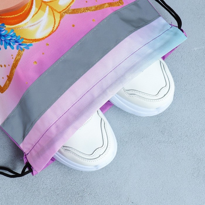 Мешок для обуви со светоотражающим элементом &laquo;Красотка&raquo; 30 х 40 см
