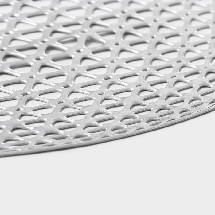 Салфетки сервировочные на стол Доляна &laquo;Сфера&raquo;, d=35,5 см, 4 шт, цвет серебро