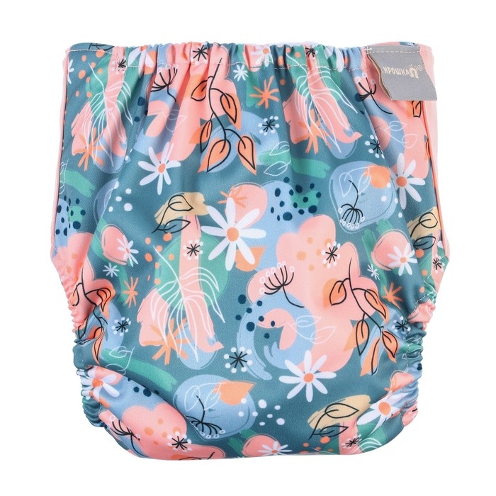Многоразовый подгузник &laquo;Веточки&raquo;, 3-15 кг, разноцветный, Крошка Я